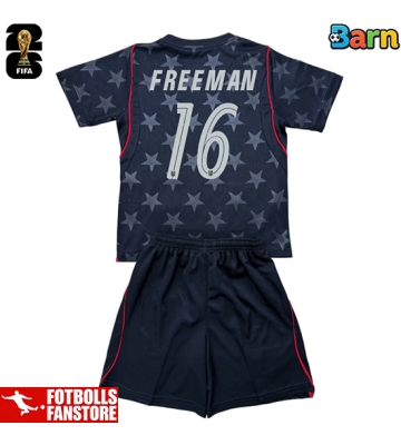 Förenta stater Alex Freeman #16 Bortatröja Barn VM 2026 Kortärmad (+ Korta byxor)